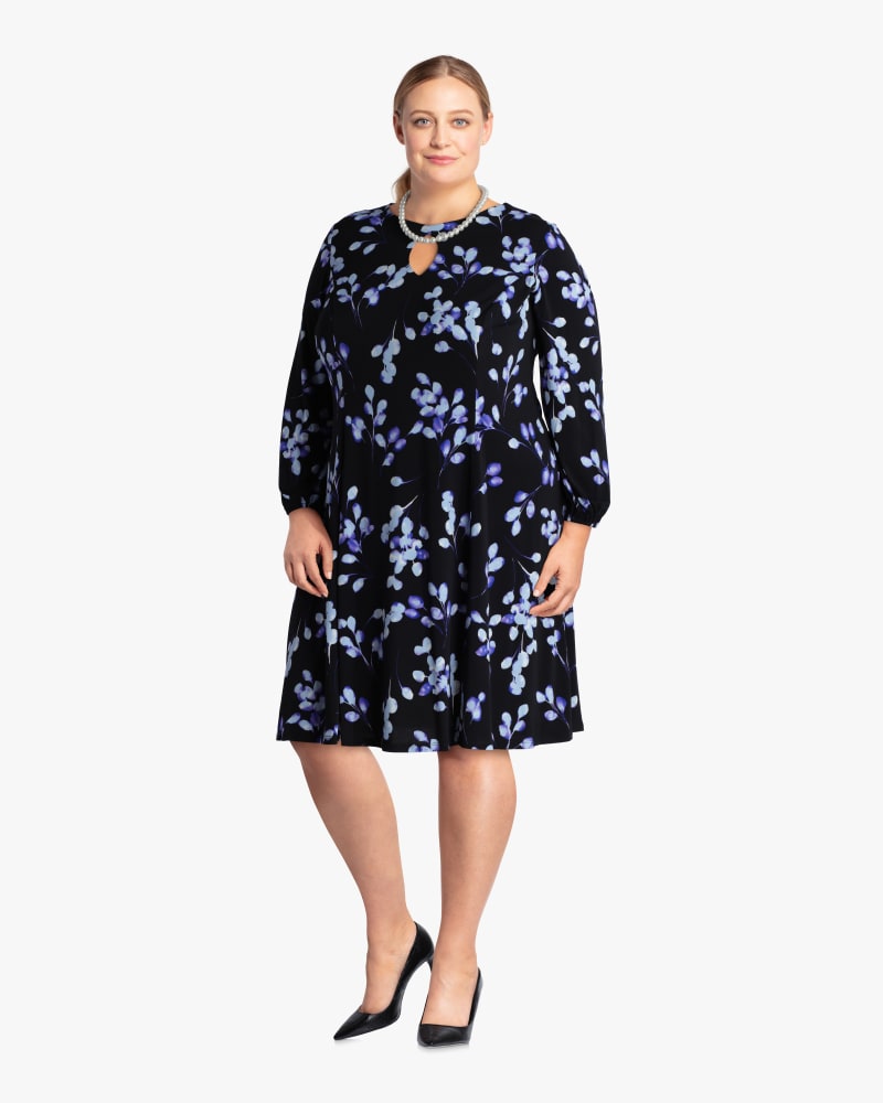 Plus size model with hourglass body shape wearing Sulu A-line Dress by Sabrina Collective | Dia&Co | dia_product_style_image_id:113461